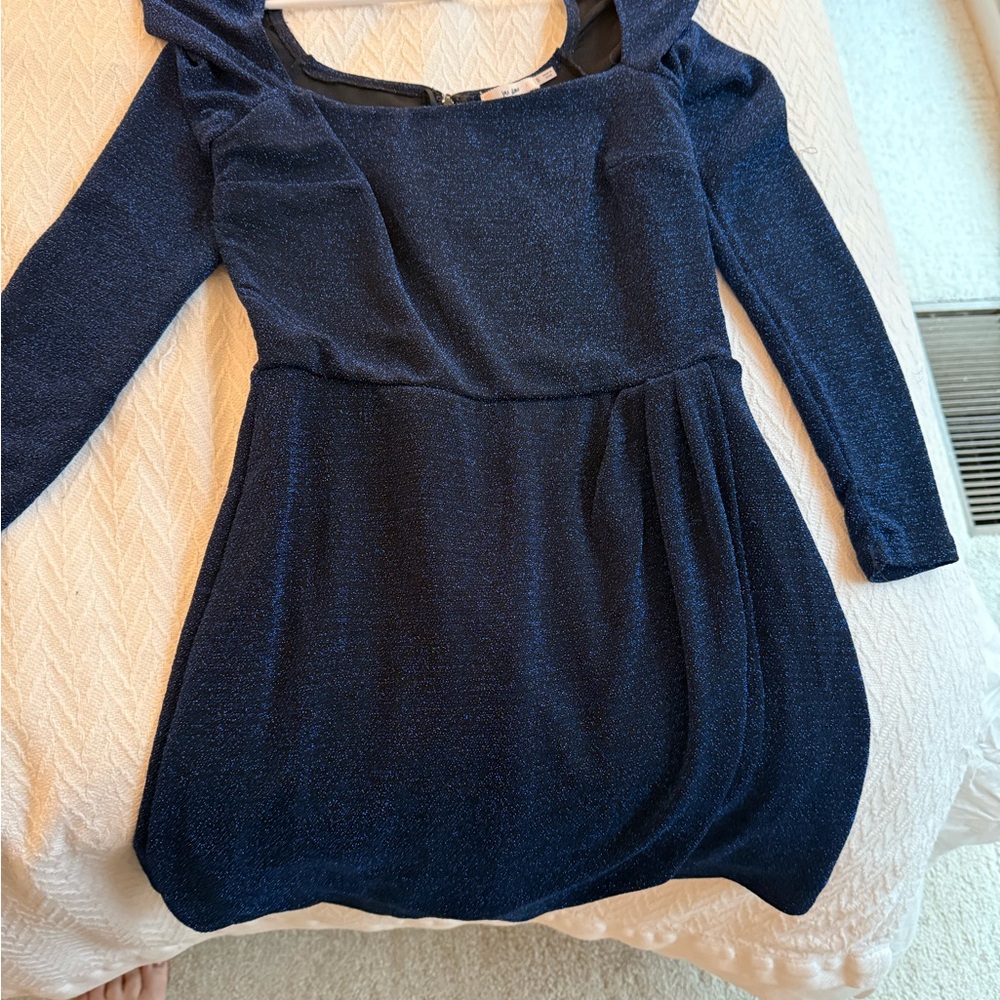 Francesca's Collections Sparkling Midnight Blue Dress